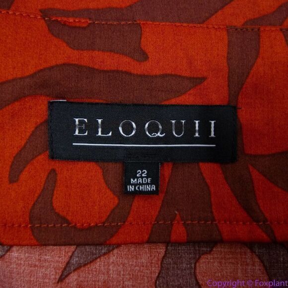 NEW Eloquii Tie Front‎ animal Printed Midi Dress, women's plus size 22 - Picture 13 of 16